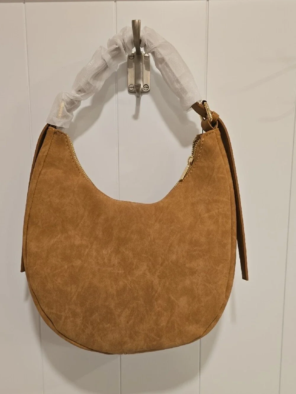Classic Tan Hobo Shoulder Bag